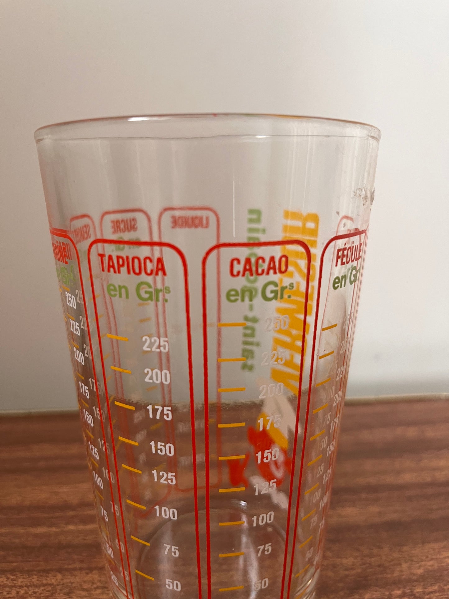 Vintage French measuring cup, vintage measurements, vintage french advertising, saint gobain vintage