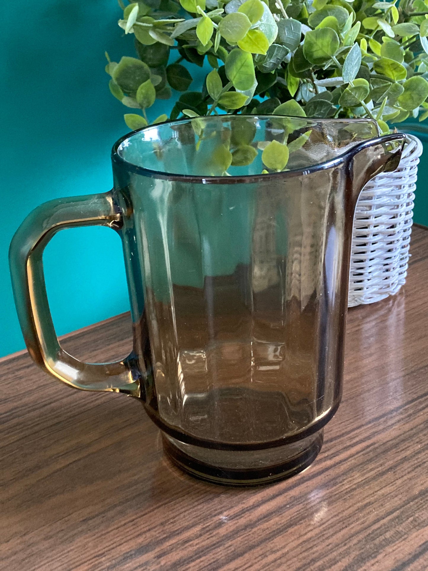 Mid Century Smokey Brown Pitcher Jug