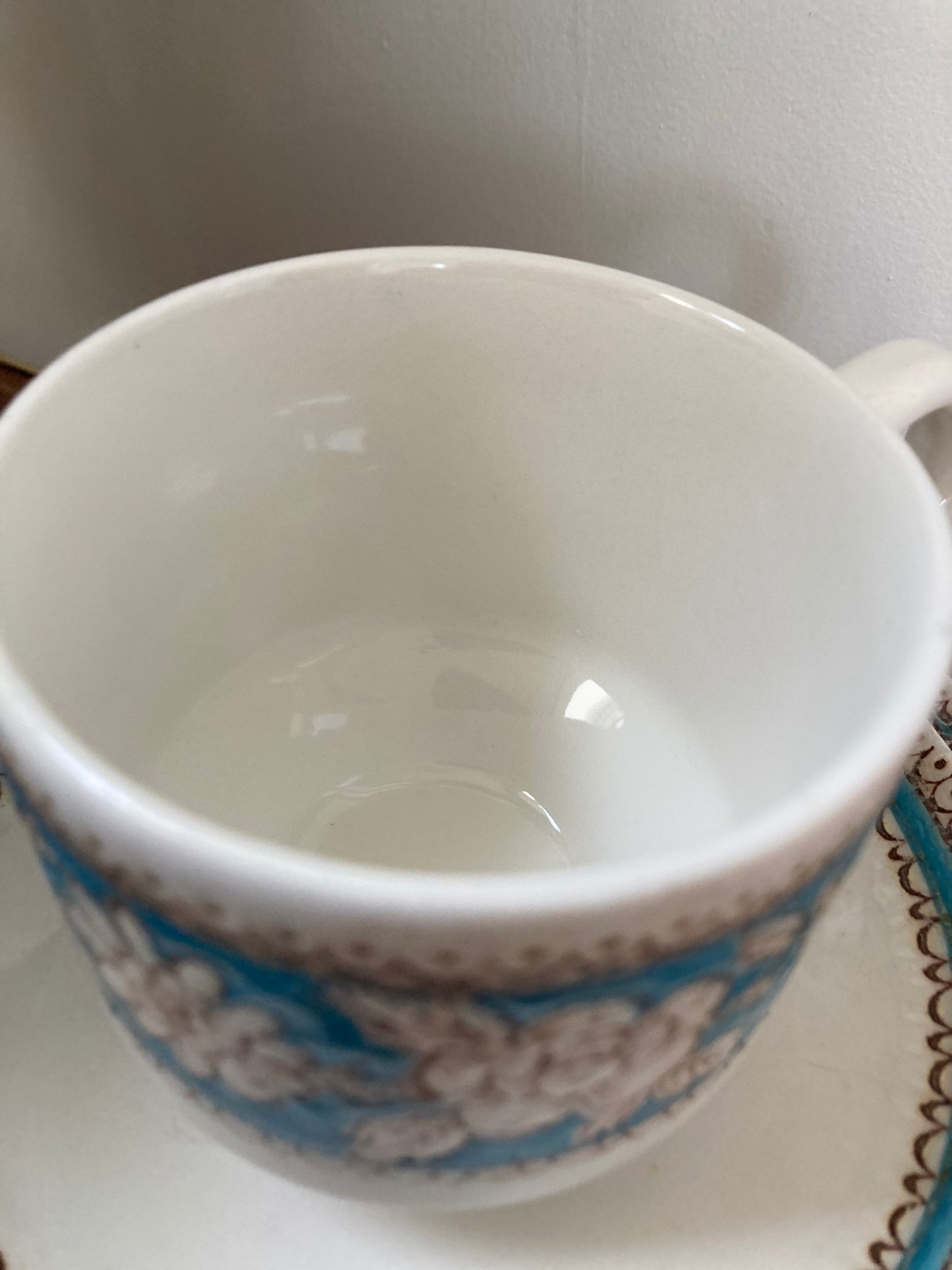 Vintage Broadhurst ironstone tea set, mid century tea set, blue and white tea set, 1960s tea set