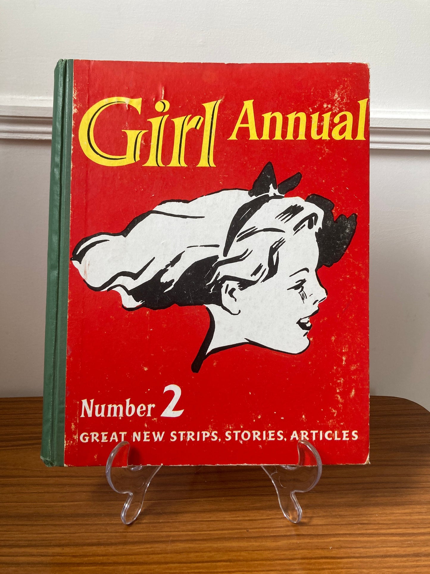 Girl annual number 2, vintage girls book, 1953 girls annual, collectible 1950s books