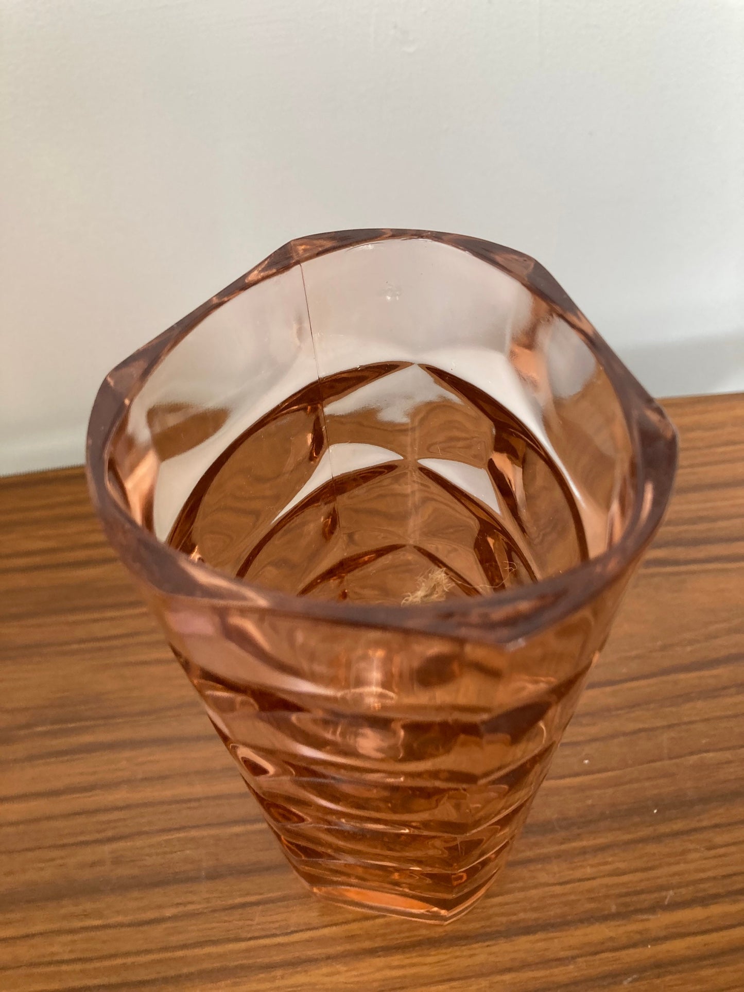 Luminarc pink  vase, Luminarc Windsor Rosaline vase, 1970s pink vase