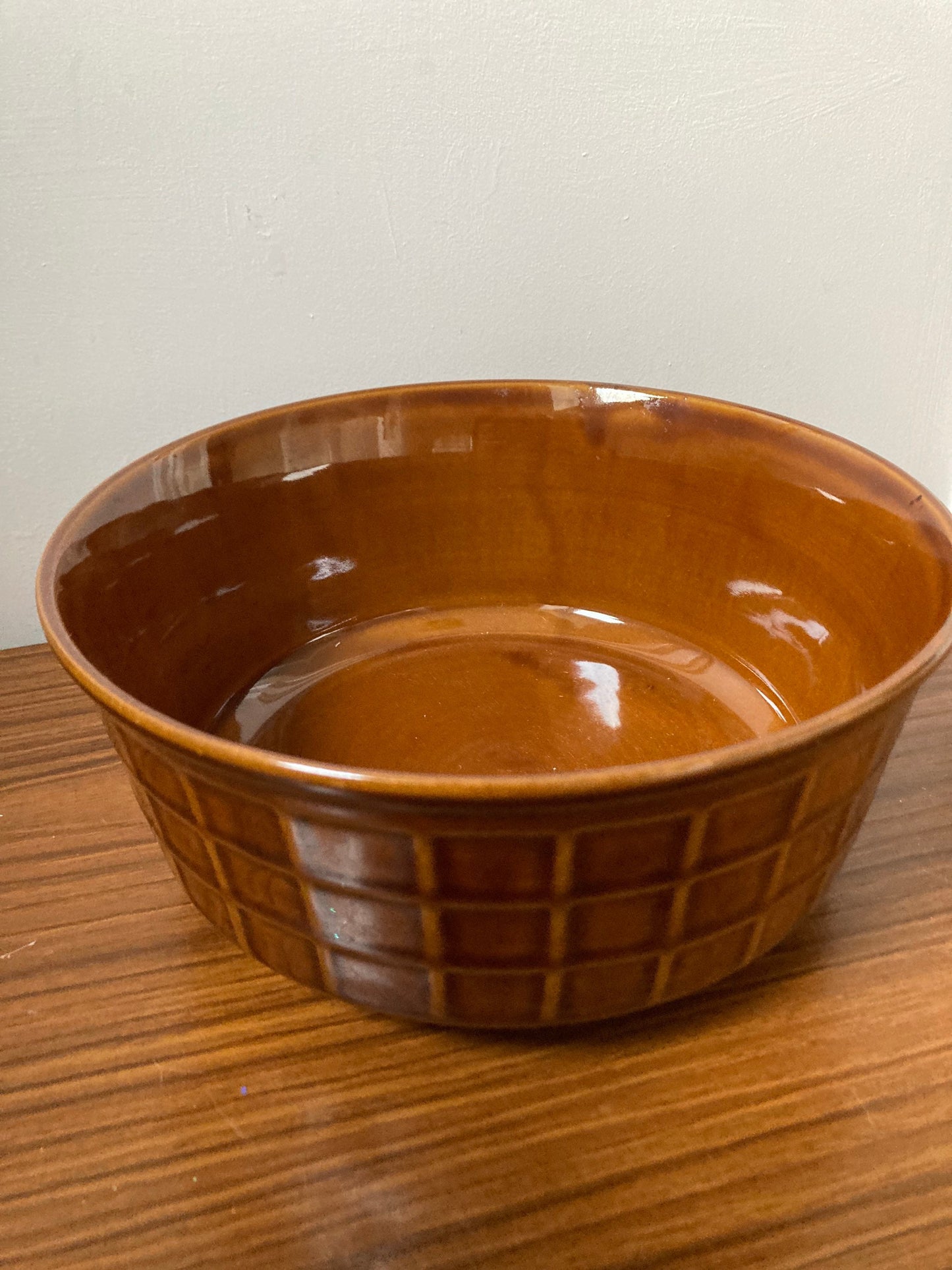 Vintage Tulowice Polish Pottery bowl, Tulowice brown bowl, brown pottery bowl, autumnal bowl