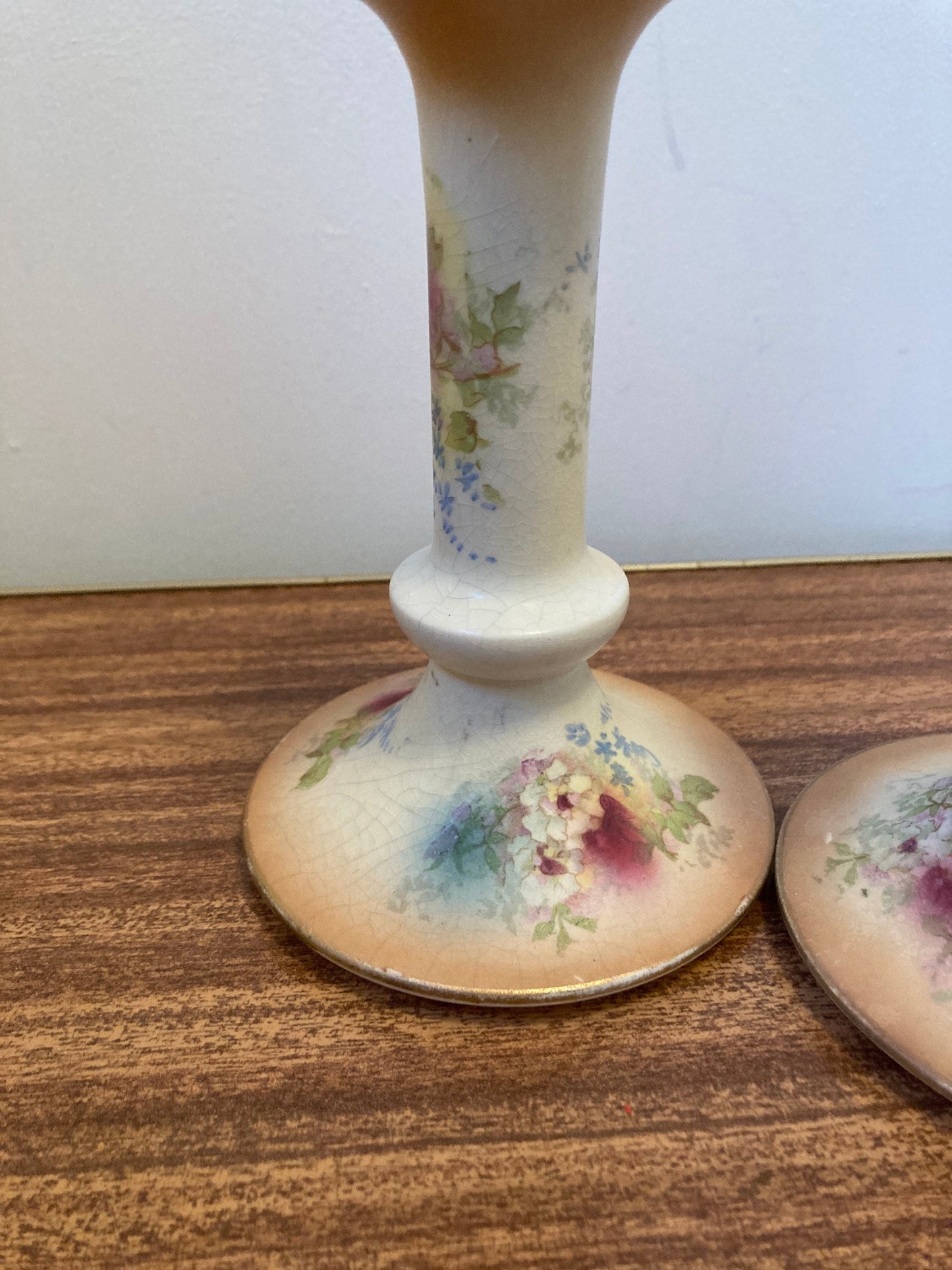 Vintage Floral candlesticks, Vintage floral candle holders, French style  candle holders