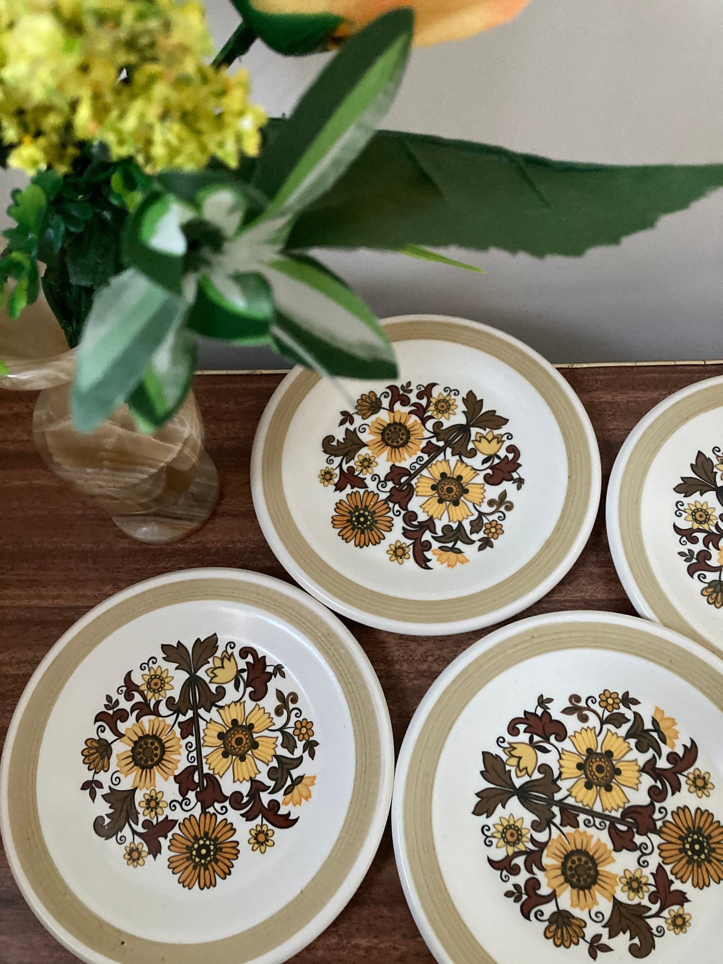 Palissy Mid Century side plates, Palissy Tiffany plates, retro plates, palissy 1970s