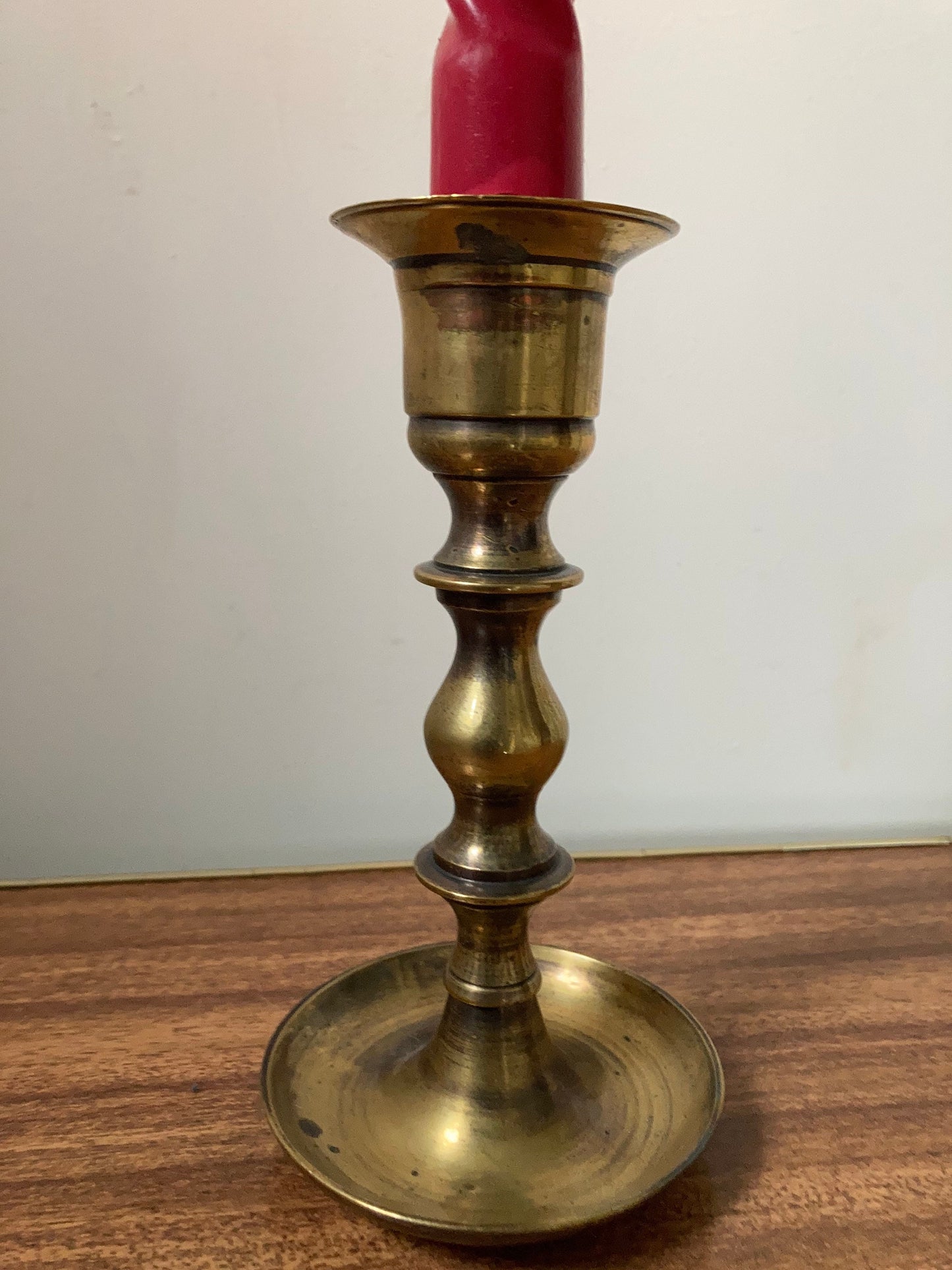 Vintage brass candle holder, antique candle holder, brass candle holder