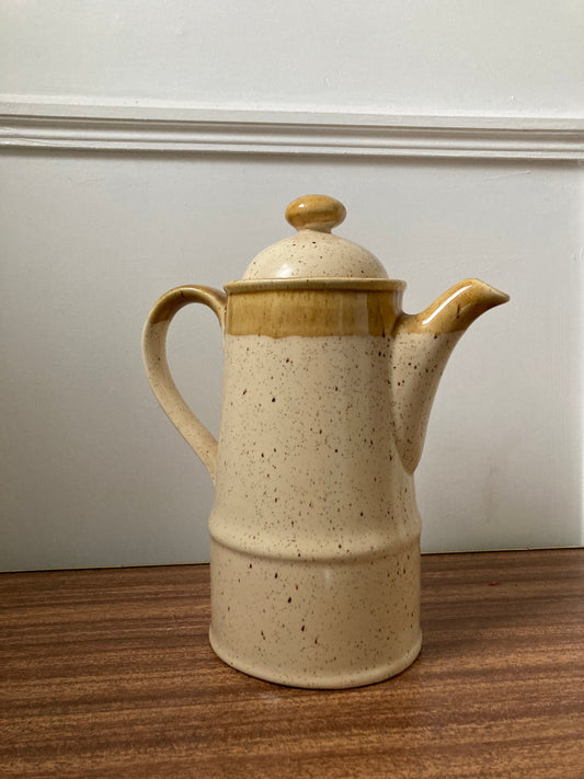 Sadler England Stoneware coffee pot, 1940z James Sadler Ironstone Coffee Pot, drip glaze coffee pot