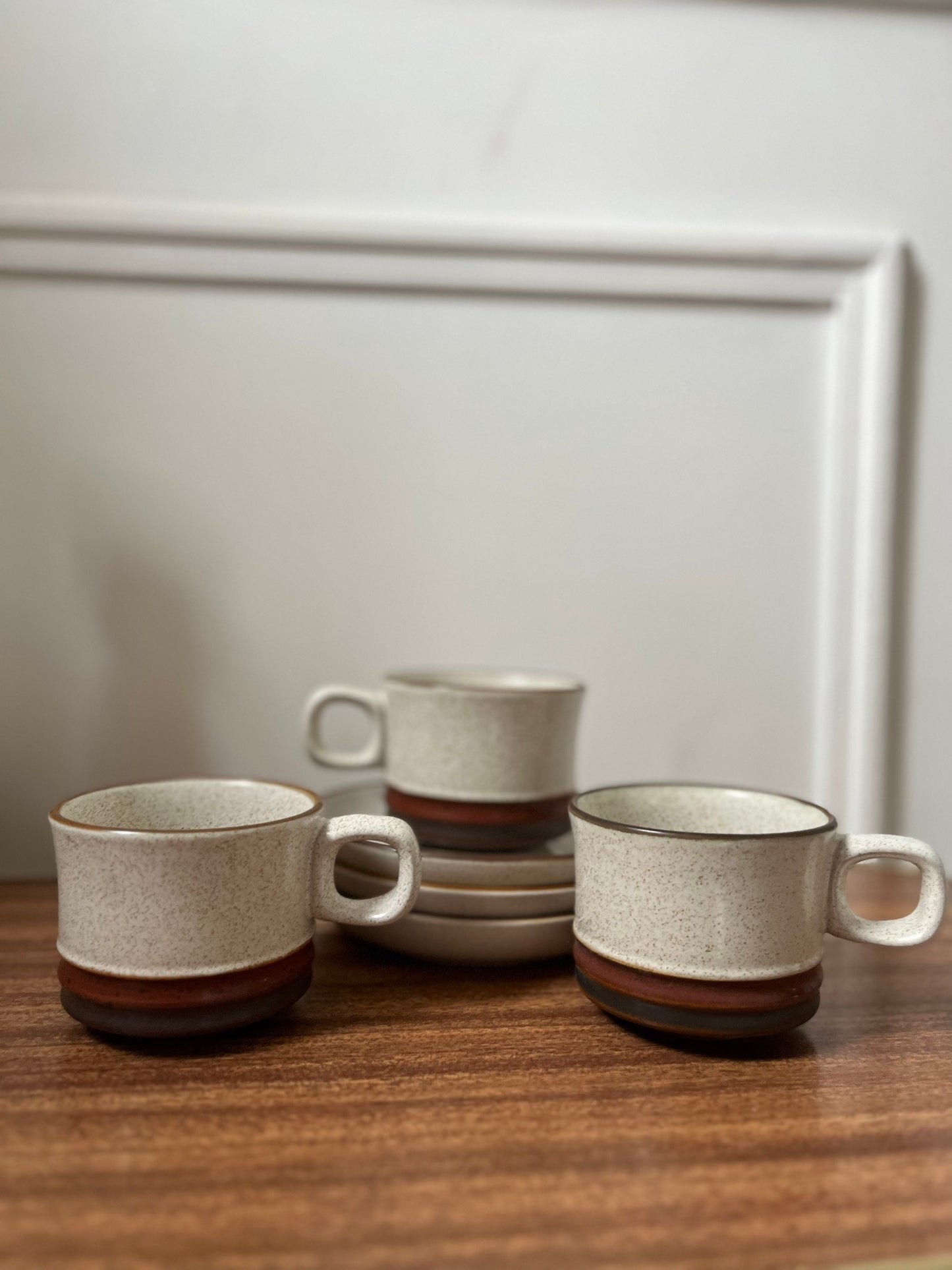 Vintage Denby Pottery mugs, vintage ceramic mugs, Denby Potters Wheel cups, English ceramics